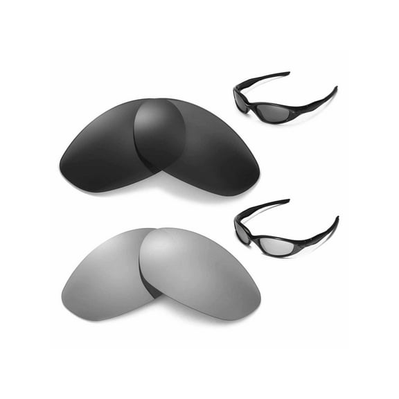 Walleva Polarized Titanium   Black Replacement Lenses For Oakley Minute 2.0 Sunglasses