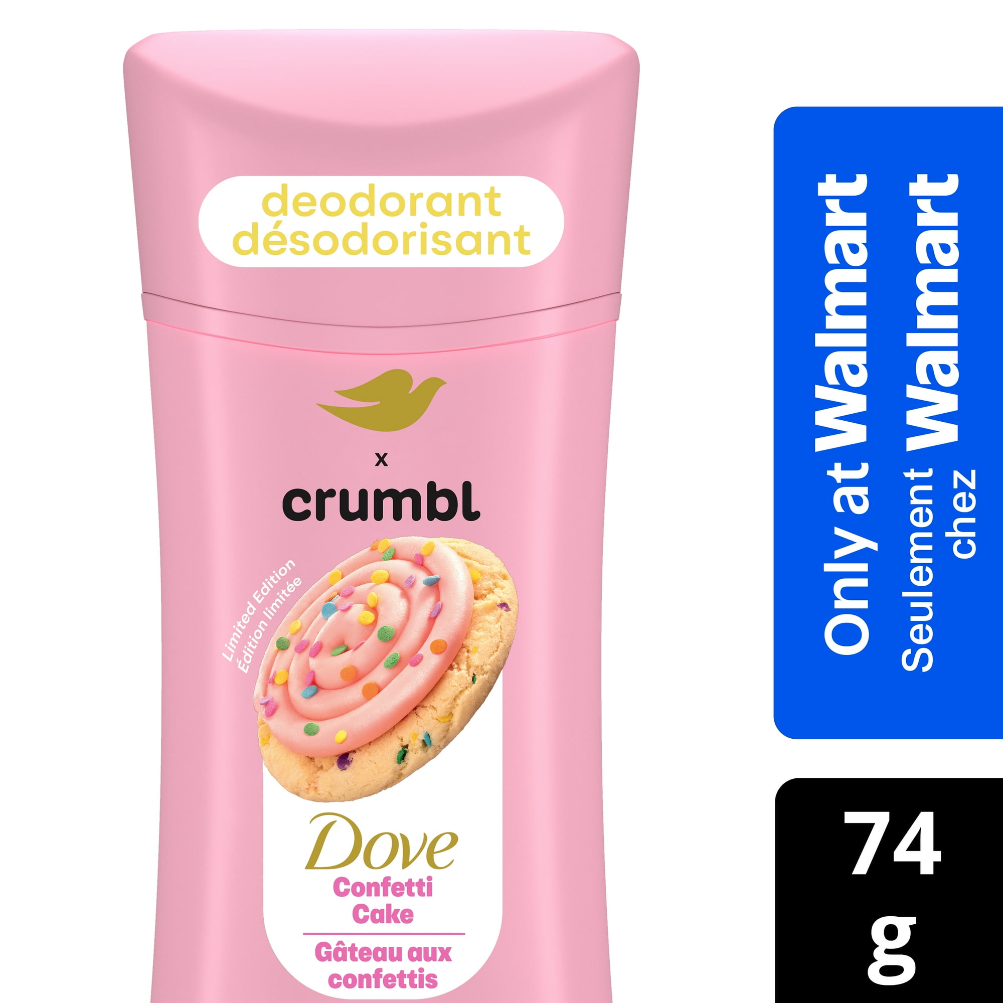 Dove Crumbl Aluminum-Free Deodorant Stick Confetti Cake, 74 g