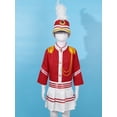 thumbnail image 5 of iiniim Unisex Girls Boys Marching Band Costume Uniform Sets Jacket Pants Mini Skirt Gloves Hat Outfit, 5 of 7