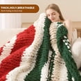 thumbnail image 4 of Chunky Knit Blanket Throw: 50''x60'' Chenille Chunky Knitted Throw Blankets for Bed Couch - Handmade Thick Cable Knit Blanket - Large Crochet Rope Blankets for Home Decor, 4 of 7