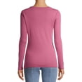 thumbnail image 2 of Time and Tru Women's Long Sleeve Rib T-Shirt, 2 of 7
