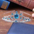 thumbnail image 4 of Corona de cristal con diamantes de imitación para corona infantil, tiara de princesa, diadema para niña, accesorios para el cabello para adultos, regalo vintage para fiestas de desfiles, festivales, fiestas, cosplay, Halloween, Navidad oso de fresa Electrónica, 4 of 5