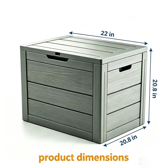 35 Gallon Outdoor Storage Box Waterproof Deck Box with Handles And Wheels, Large Patio Furniture Storage Cabinet for Pool Additions, Tool Chests - Easy Assembly