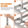 thumbnail image 3 of Lawn Leveling Rake, Heavy-Duty Stainless Steel Lawn Leveler with Adjuatble Long Handle for High Effect, Metal Levelawn for Smooth Soil, Rustproof Rakes for Garden Yard, 3 of 7