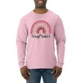 thumbnail image 1 of Waymaker Rainbow Inspirational/Christian Mens Long Sleeve Shirt, Light Pink, 3X-Large, 1 of 5