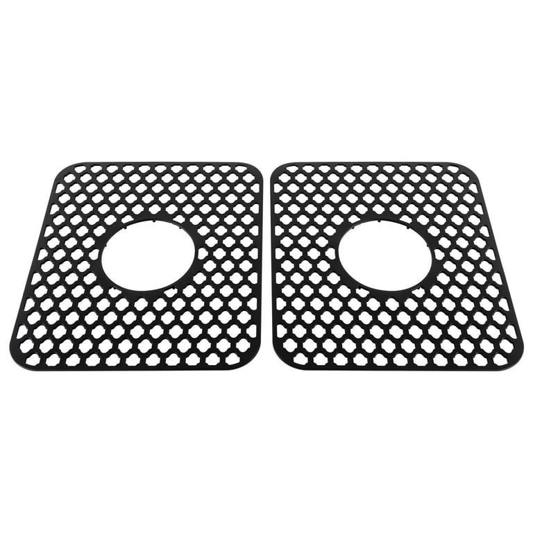 FETCOI 2X Silicone Sink Protector Mat Folding Heat Resistant Drain Pad Sink  Divider Mat 