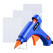 Topelek Mini Hot Glue Gun with 30 pcs Glue Sticks, 20W Heating Fast, Hot Melt Glue Gun, Removable Anti-hot Cover for DIY Arts, Hobby, Craft, Home Repairs, Fabric,Wood, Glass, Card, Plastic