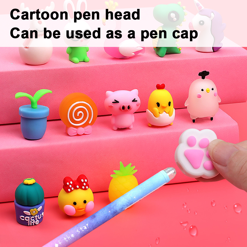 Cartoon Cute Fun Pens for Kids Black Gel Ink Pens Bulk Cool Pens for Girls  Funny Writing Pens Teachers School Office Easter Day Gifts Supplies - style  2 