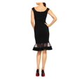 thumbnail image 2 of Aidan Mattox Womens Illusion Cocktail Dress, Black, 2, 2 of 2