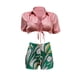 thumbnail image 1 of VISgogo - Conjunto de camisa y pantalones cortos para mujer, cárdigan de manga corta de color sólido a la moda y pantalones cortos estampados VISgogo moda, 1 of 5