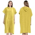 thumbnail image 1 of MIASHUI Ultra-Fine Fiber Hooded Cape Towel Quick-Dry Diving Swimming Beach Surfing Unisex Changing Robe Scarf Yellow, 1 of 2