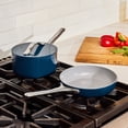 thumbnail image 6 of Caraway Ceramic Non-Stick Minis Duo Pots & Pans Cookware, 3- Piece, Navy, 6 of 8