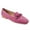 Fuchsia, variant on Women Closed Toe Chains Loafers Slip on Chunky Low Heeled Flats Comfortable Daily Dress Outdoor Shoes Size 16 Fuchsia