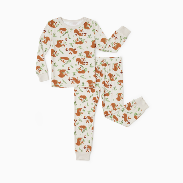 PatPat Pijamas de bambú para bebés y niños pequeños con estampado infantil (conjunto de 2 piezas apretadas)