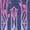 HEATHER NAVY, variant on Wicked - Pink Blue Logo - Youth Girls Fitted Short Sleeve T-Shirt