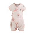 thumbnail image 1 of Gibobby Ropa Para Bebe mono estampado para niños y niñas, mono abierto de 1 pieza, algodón orgánico(Rosa, 3-6 Meses), 1 of 5