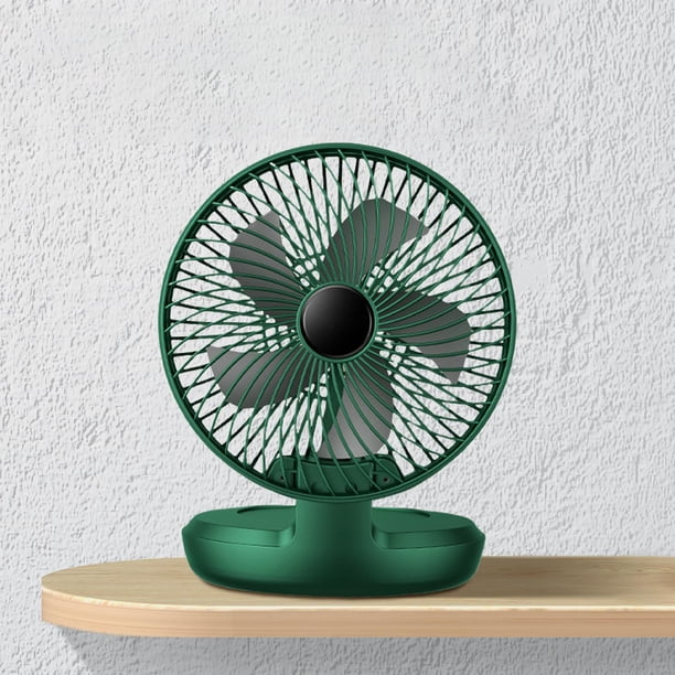 Ventilador montado en la pared Ventilador personal Ventilador para acampar Ventilador eléctrico liviano Ventilador de escritorio USB portátil Mini enchufe verde perfecl Ventilador de mesa