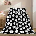 thumbnail image 5 of Halloween Blanket Ghost Throw Blankets Halloween Decorations Flannel Blankets for Bed, Sofa, Couch, Travel Blanket 100 x 130, 5 of 6