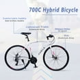 thumbnail image 4 of 【LuckyNote】24 Speed Hybrid bike Disc Brake 700C Road Bike For men women's City Bicycle, 4 of 9
