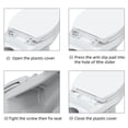 thumbnail image 2 of Elongated Soft Close Toilet Seat – Quiet-Close, Quick Release Top-Mount, Durable White Bathroom Cover, Grip-Tight Bumpers, 19" Elongated All White Plain Cover, 2 of 8