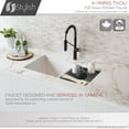 thumbnail image 4 of Stylish One-Handle Matte Black & Brushed Gold Pull Down Kitchen Faucet Height 16¾" K-149NG, 4 of 14