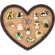 thumbnail image 1 of Tablero de corcho con forma de corazón para anuncios, de 0,8" de grosor, para montar en la pared., 1 of 9