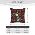 thumbnail image 4 of DouZhe Velvet Decorative Throw Pillow Covers Set of 2, Soft Square Cushion Cover with Invisible Zipper Vintage Grunge Stars Printing, 20"x20", 4 of 7