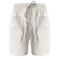 thumbnail image 4 of QLEICOM Womens Athletic Shorts, Plus Size Shorts, Loose Wide Leg Pants High Waist Straight Pants Casual Cotton Linen Shorts Yoga Shorts, Running Shorts, Comfy Beach Shorts, Cycling Shorts White XXXXXL, 4 of 4