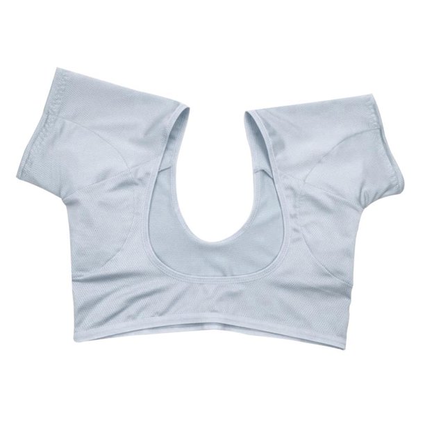 Minnieouse Mujeres Underarm Armpit Vest Top Sweat Pad Sweat Absorbing Shirt L White Protección de la piel Azul claro L