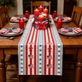 thumbnail image 2 of July 4th Decor Clearance! Patriotic Bow FlagTable Runner - American Star Table Runner for Home - Memorial Day Decorations - Fourth of July Accessories Decor Party Supplies Indoor Outdoor, 2 of 8