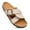 Cream, variant on Cork Recovery Slides for Women with Plantar Fasciitis Relief Comfortable Suede Footbed with Adjustable Buckle Cross Strappy Slip on Casual Travel Walking Beach Ladies Sandals