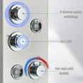 thumbnail image 6 of Brushed Nickel Bathroom Shower Syatem LED Shower Panel Tower With Shower Temperature Screen, 6 of 7