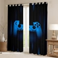 thumbnail image 2 of Homewish 3D Game Console Curtains Pack of 2 (42x84 Each) for Boys, Neon Blue Gamepad Curtains Blackout, Modern Video Game Player Bedroom Curtains, Curtains and Drapes Home Decor, 2 of 6