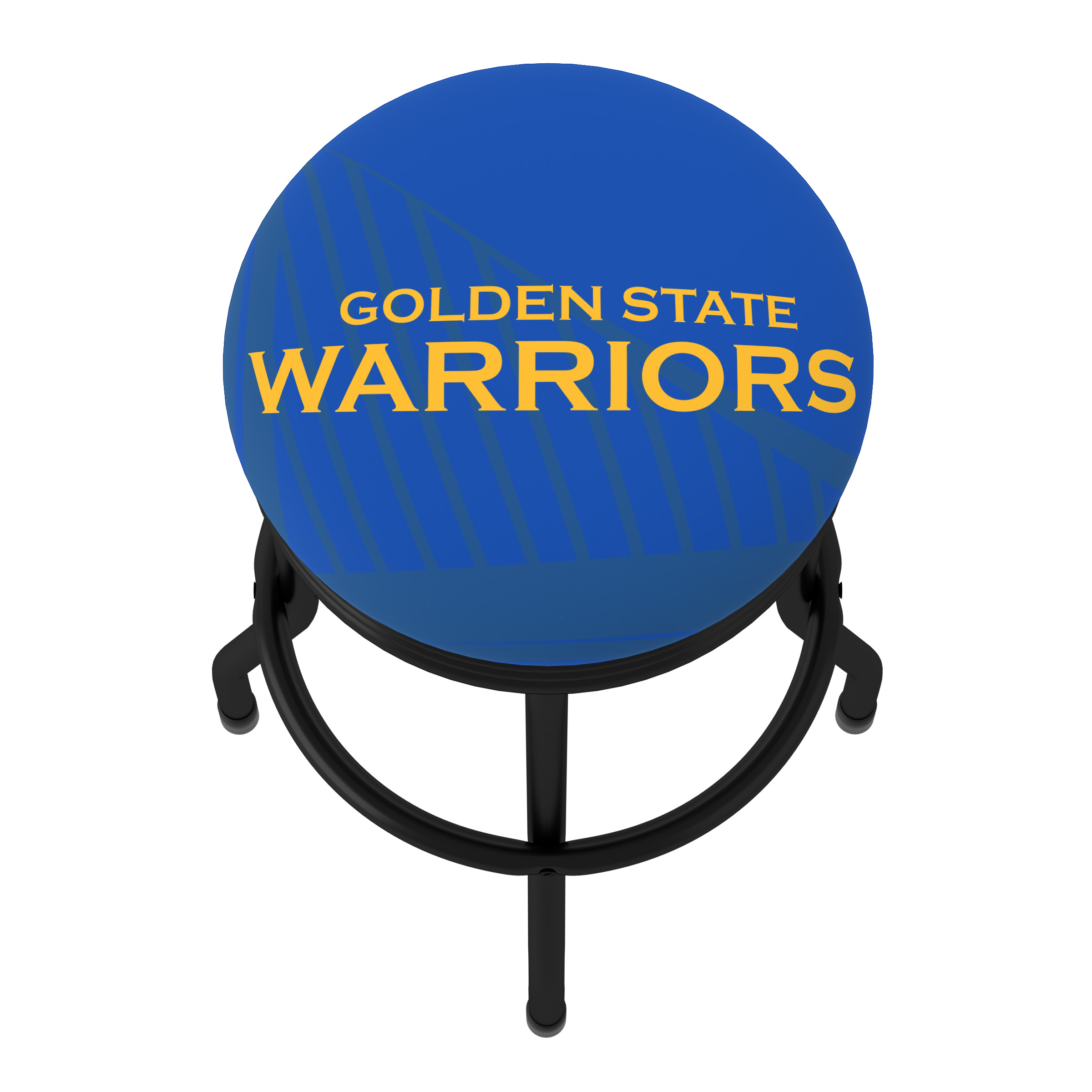 Trademark Gameroom Golden State Warriors Fade Black Ribbed Barstool