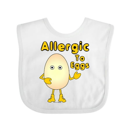 

Inktastic Allergic to Eggs Gift Baby Boy or Baby Girl Bib