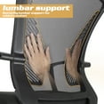 thumbnail image 6 of Lacoo Mid-Back Office Desk Chair Ergonomic Mesh Task Chair with Lumbar Support Set of 2, Black, 6 of 8