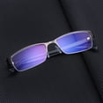 thumbnail image 4 of Gafas de lectura de negocios antiluz azul para hombre, lentes de Metal con media montura, protección ocular para dioptrías de oficina + 1,0 1,5 2,0 2,5 3 3,5 4,0, 4 of 4