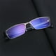 thumbnail image 4 of Gafas de lectura de negocios antiluz azul para hombre, lentes de Metal con media montura, protección ocular para dioptrías de oficina + 1,0 1,5 2,0 2,5 3 3,5 4,0, 4 of 4