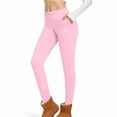 thumbnail image 6 of IVEYRTF Girls Solid Color Yoga Pants Elastic Waist Slim Fit with Pocket Breathable Kids Spring Fall Casual Everyday Bottoms(Pink,14-15 Years), 6 of 7