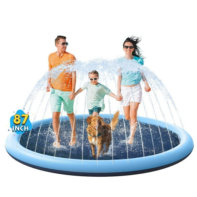 Alfombra de Salpicaduras VISTOP Antideslizante para Niños y Perro 221 cm Azul