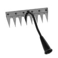 thumbnail image 5 of figatia Multipurpose er s Rake Efficient Easy to Use Metal Lawn Loosening Garden Grass Pulling Tool for Gardening Cultivating 8 Tips, 5 of 8