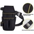 thumbnail image 2 of bolsa portaherramientas cinturón profesional, 25,5 x 12,5 x 3 cm, negro, 15 bolsillos, material doble capa espesante impermeable 600d oxford, para electricistas, personal técnico de mantenimiento, lim Namotu LN-1843, 2 of 6