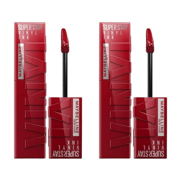 Maybelline New York Super Stay Vinyl Ink Long Lasting Liquid Gloss Lipstick - 10 Lippy -2 Pack