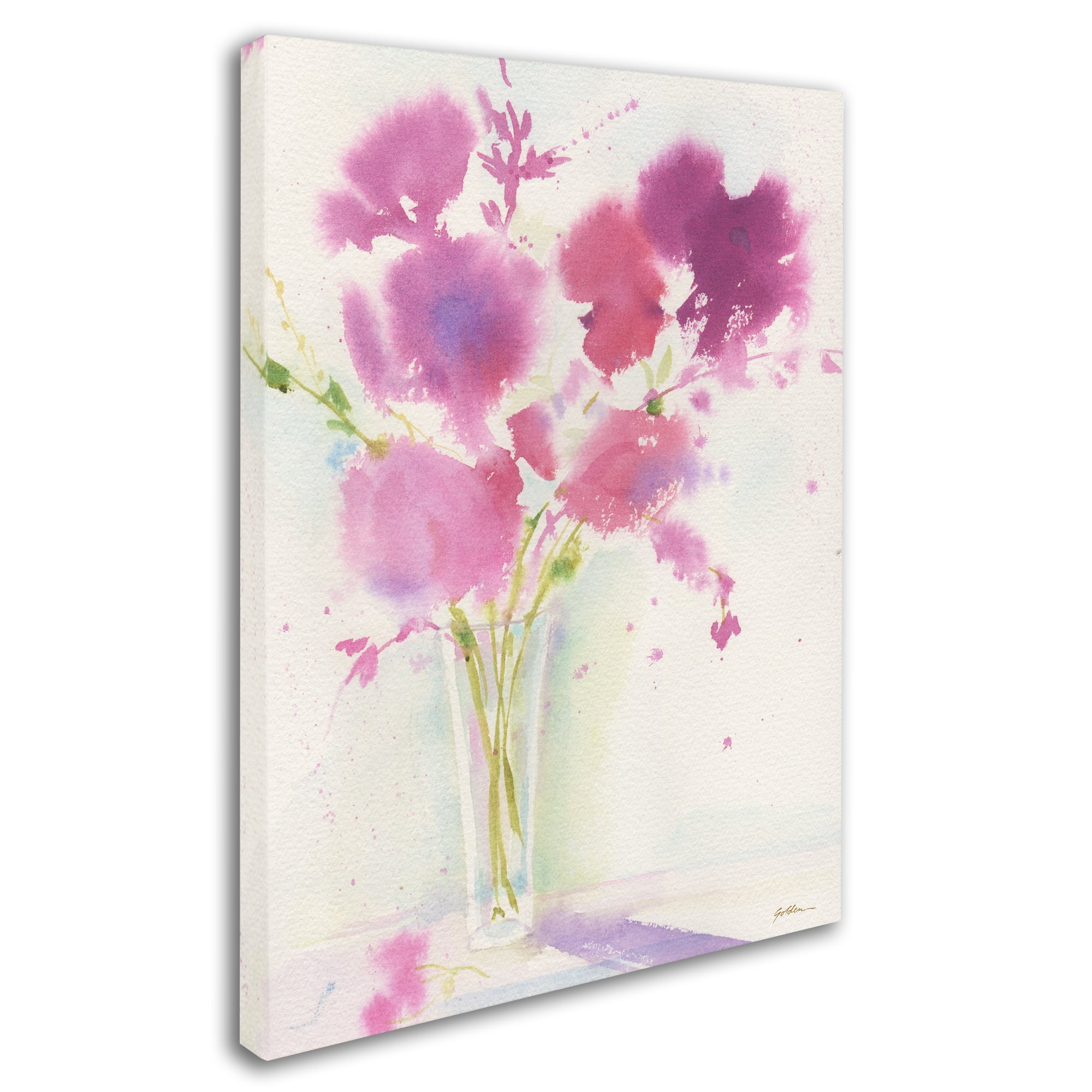 Sheila Golden 'Magenta Hues' 14 x 19 Canvas Art
