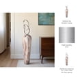 thumbnail image 3 of Tall Floor Vase for Living Room Decor - Modern Aluminum Sculpture Accent for Home, Bedroom, and House Decor - Metal Statement Piece for Entryway, Hallway, or Office Styling - 56", Ivory & Tan, 3 of 9