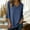 Blue-A, variant on FRSASU 3/4 Sleeve Button Up Shirts for Women Casual Tunic Tops V-Neck Casual Summer Vacation Loose Seniors Blouses Wine