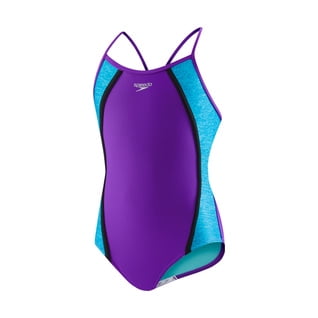 - Speedo Girls Swimsuit HEATHER SPLICE