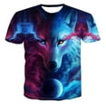 thumbnail image 3 of ICHUANYI Clearance Men Short-Sleeved Printed Color Buttons Fashion Cardigan Casual T-Shirt Tops(Blue, XXXXXL) Ichuanyi Ichuanyi, 3 of 4