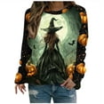 thumbnail image 2 of Heisall Womens Sweatshirts 2025 Autumn Winter Round Neck Halloween Print Long Sleeve Tops Loose Casual Fashion Hoodless Sweatshirts, 2 of 5