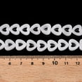 thumbnail image 5 of Natural White Jade Beads Strands Hollow Heart 10x10x3~4mm Hole: 1mm about 20pcs/strand 7.48 inch(19cm) White Jade, 5 of 5